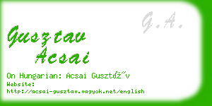 gusztav acsai business card